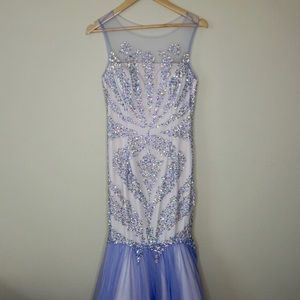 Purple Mermaid Prom Dress